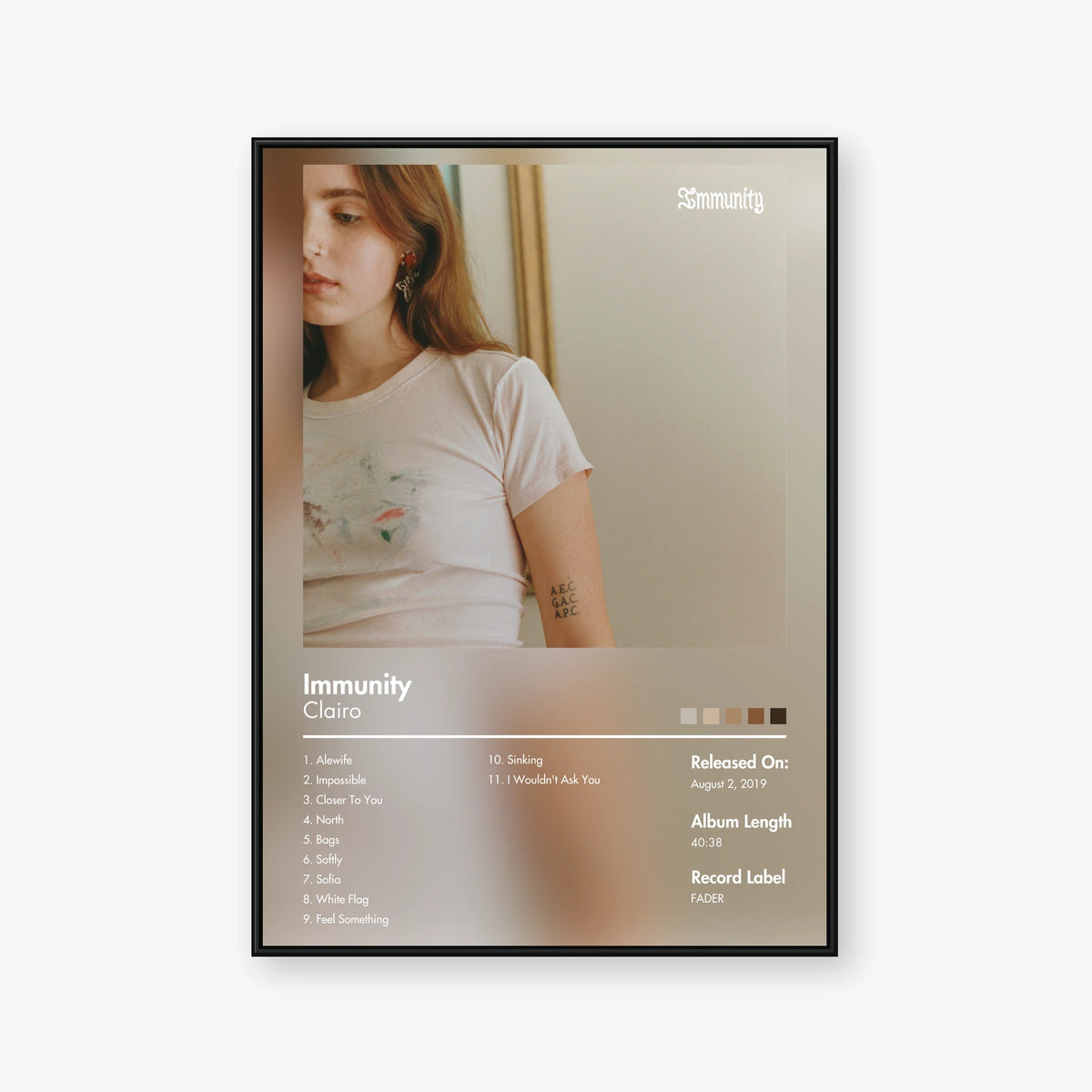 Clairo — Immunity Album Poster — Blur frame mockup