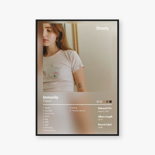 Clairo — Immunity Album Poster — Blur frame mockup