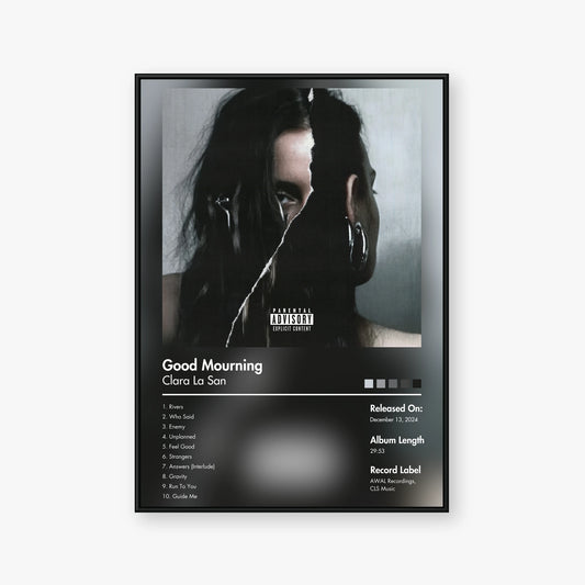 Clara La San — Good Mourning Album Poster — Blur frame mockup