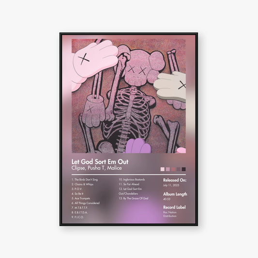Clipse — Let God Sort Em Out Album Poster — Blur frame mockup