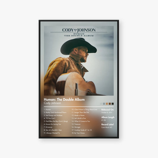 Cody Johnson — Human: The Double Album Album Poster — Blur frame mockup