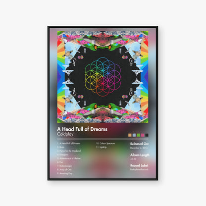Coldplay — A Head Full of Dreams Album Poster — Blur frame mockup