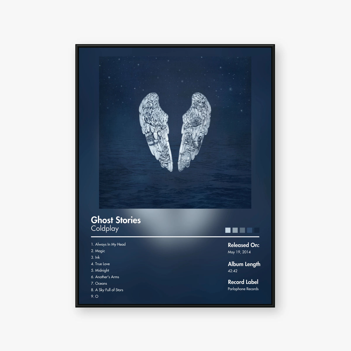 Coldplay — Ghost Stories Album Poster — Blur frame mockup