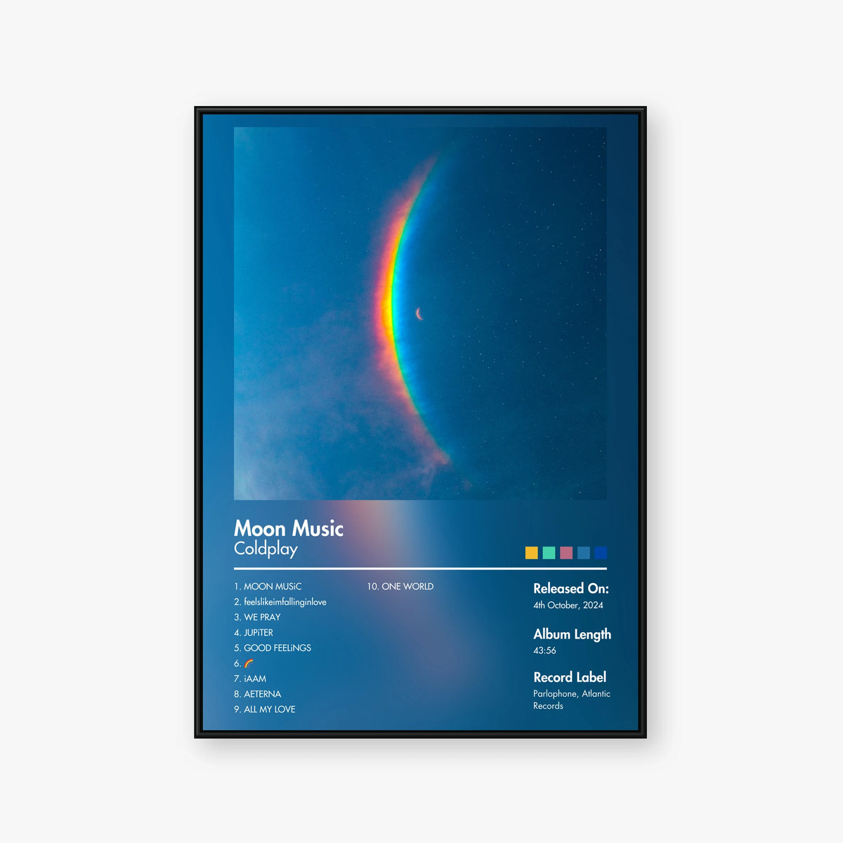 Coldplay — Moon Music Album Poster — Blur frame mockup