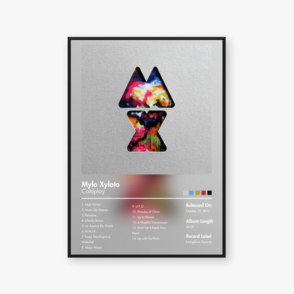 Coldplay — Mylo Xyloto Album Poster — Blur frame mockup