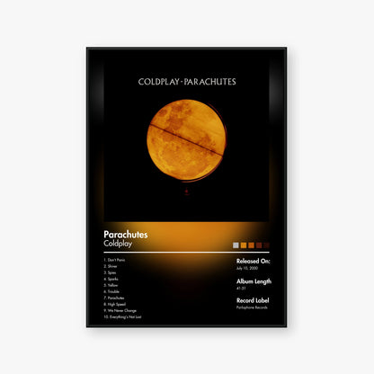 Coldplay — Parachutes Album Poster — Blur frame mockup
