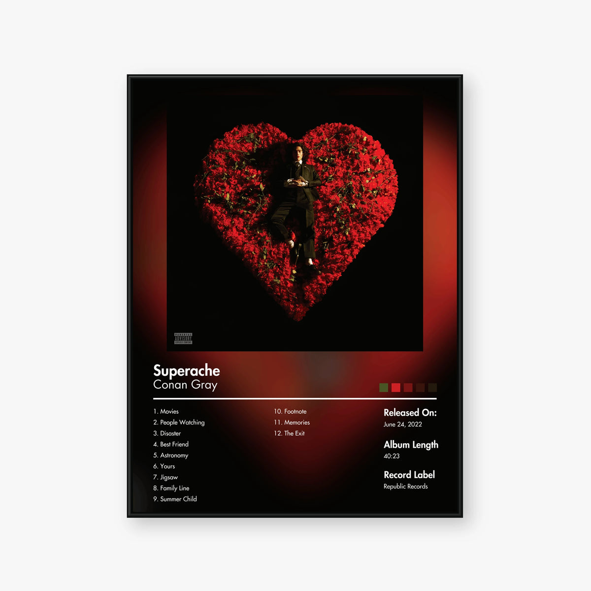 Conan Gray — Superache Album Poster — Blur frame mockup