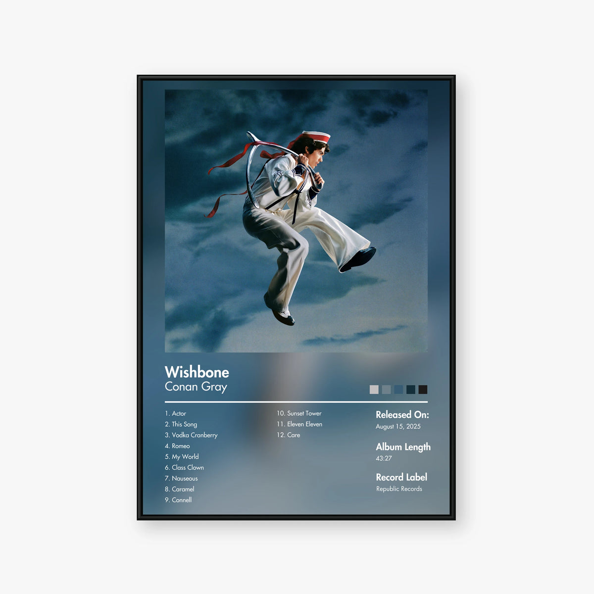 Conan Gray — Wishbone Album Poster — Blur frame mockup