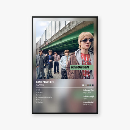 CORTIS — GREENGREEN Album Poster — Blur frame mockup
