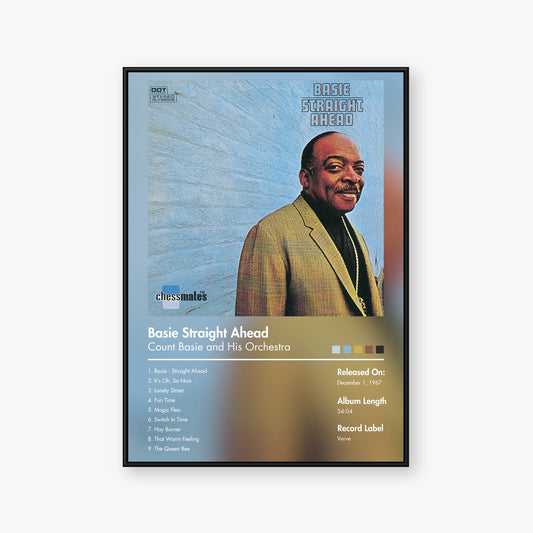 Count Basie and His Orchestra — Basie Straight Ahead Album Poster — Blur frame mockup