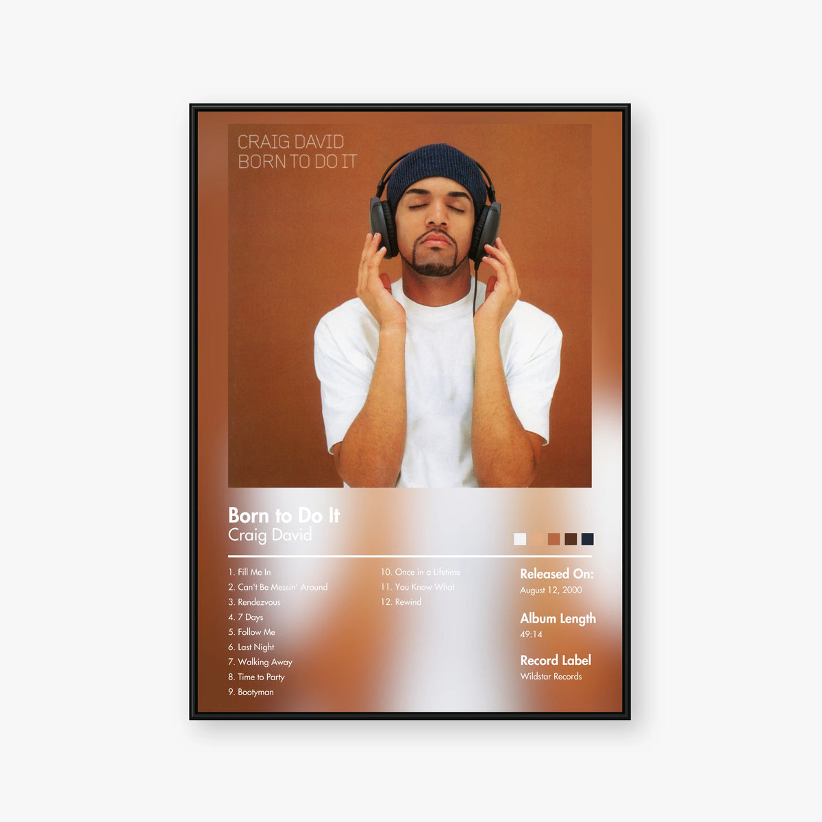 Craig David — Born to Do It Album Poster — Blur frame mockup