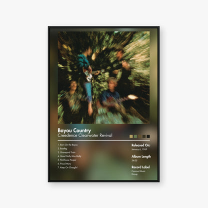 Creedence Clearwater Revival — Bayou Country Album Poster — Blur frame mockup