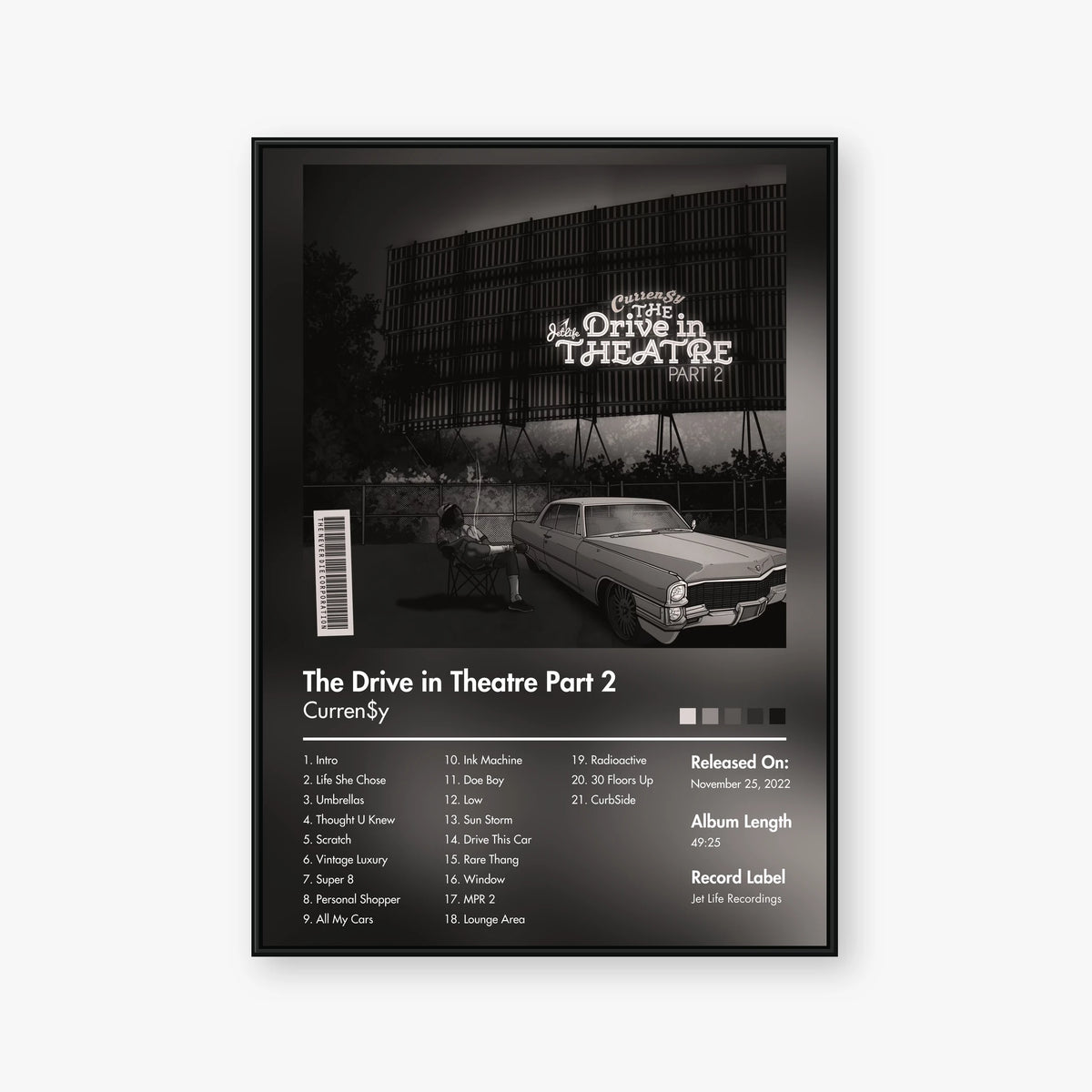 Curren$y — The Drive in Theatre Part 2 Album Poster — Blur frame mockup