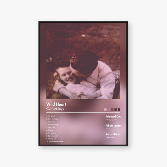 Current Joys — Wild Heart Album Poster — Blur frame mockup
