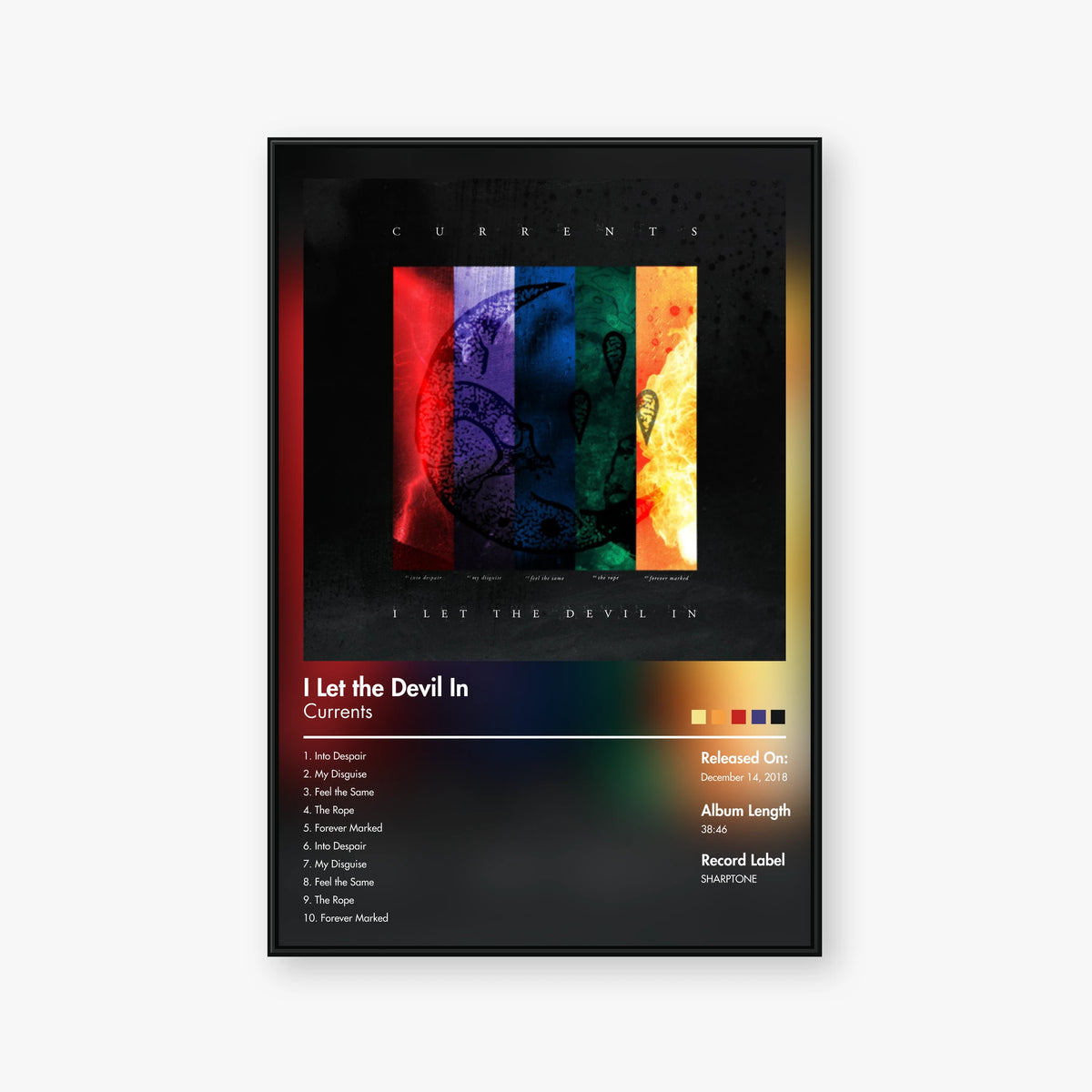 Currents — I Let the Devil In Album Poster — Blur frame mockup
