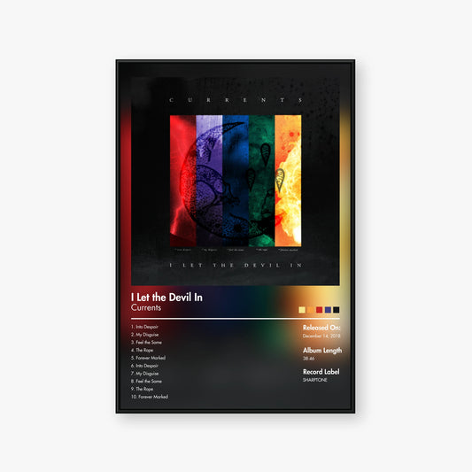 Currents — I Let the Devil In Album Poster — Blur frame mockup