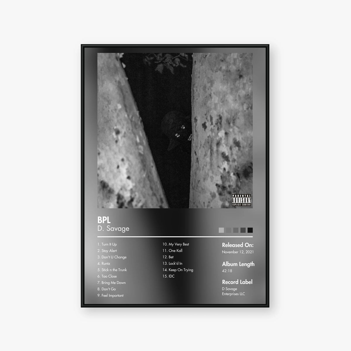 D. Savage — BPL Album Poster — Blur frame mockup