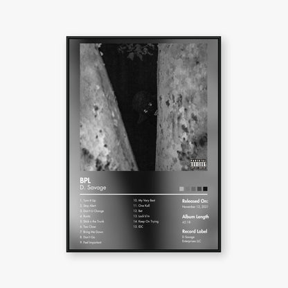 D. Savage — BPL Album Poster — Blur frame mockup