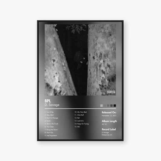 D. Savage — BPL Album Poster — Blur frame mockup