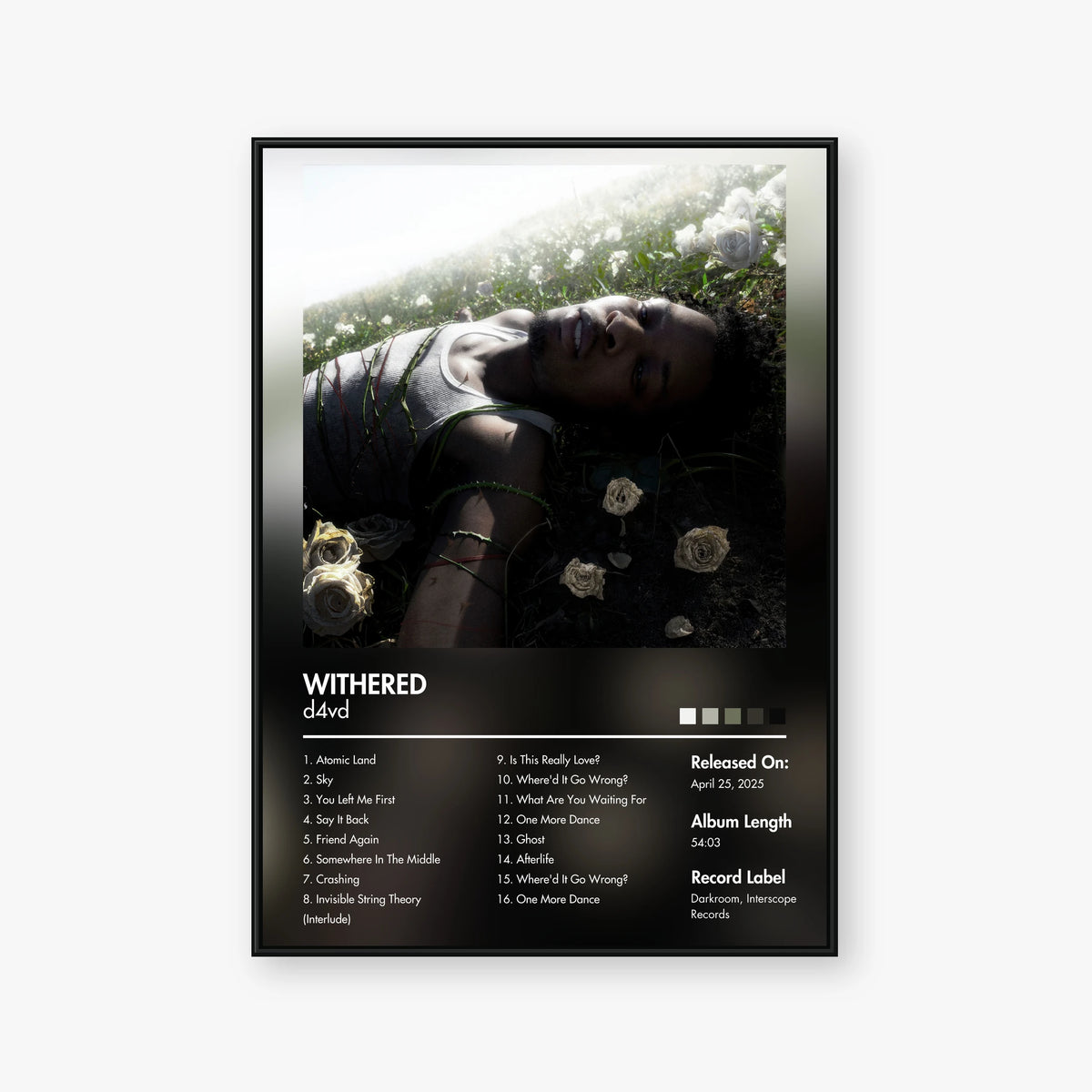 d4vd — WITHERED Album Poster — Blur frame mockup
