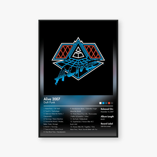 Daft Punk — Alive 2007 Album Poster — Blur frame mockup