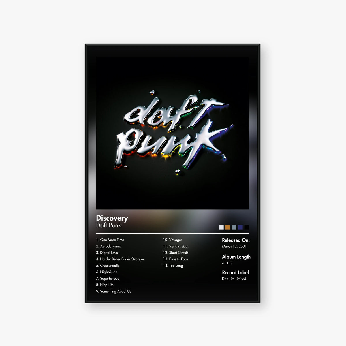 Daft Punk — Discovery Album Poster — Blur frame mockup