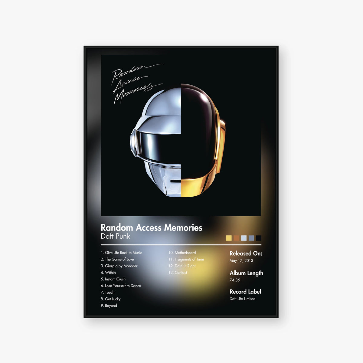 Daft Punk — Random Access Memories Album Poster — Blur frame mockup
