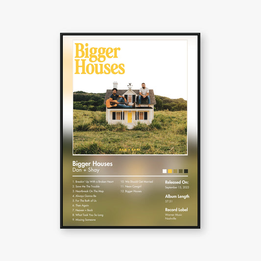Dan + Shay — Bigger Houses Album Poster — Blur frame mockup
