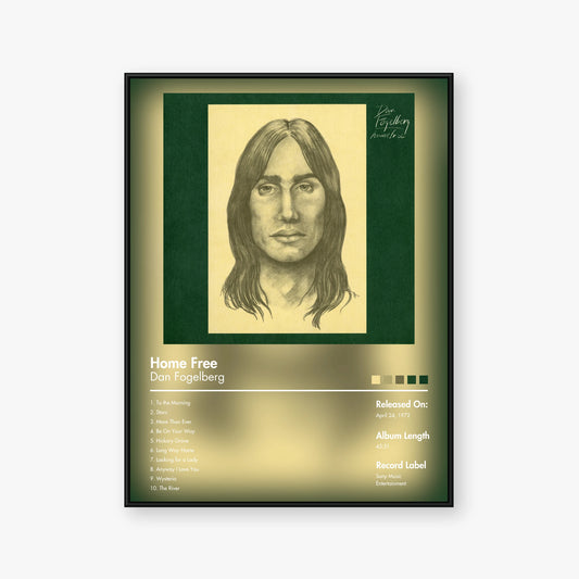 Dan Fogelberg — Home Free Album Poster — Blur frame mockup