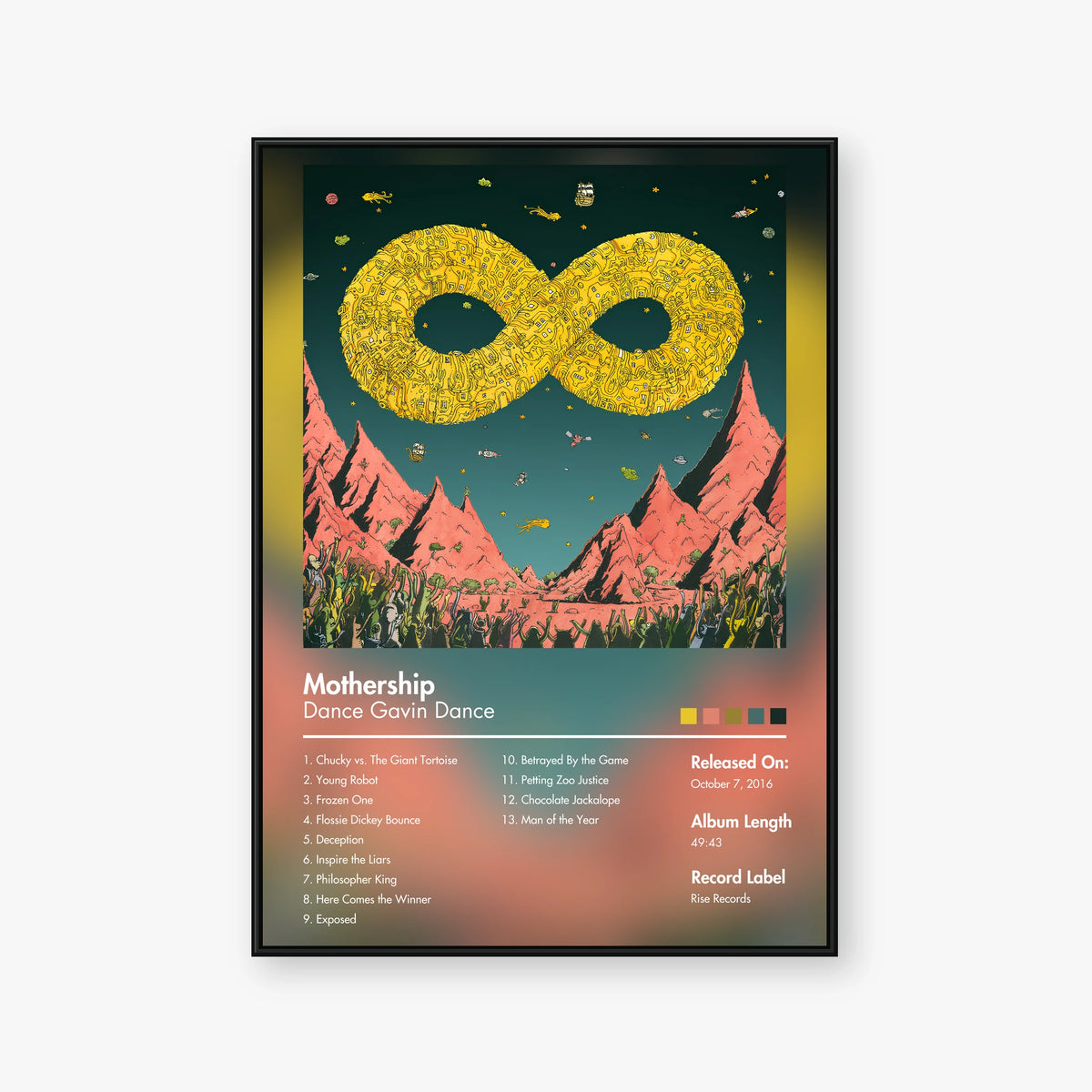 Dance Gavin Dance — Mothership Album Poster — Blur frame mockup
