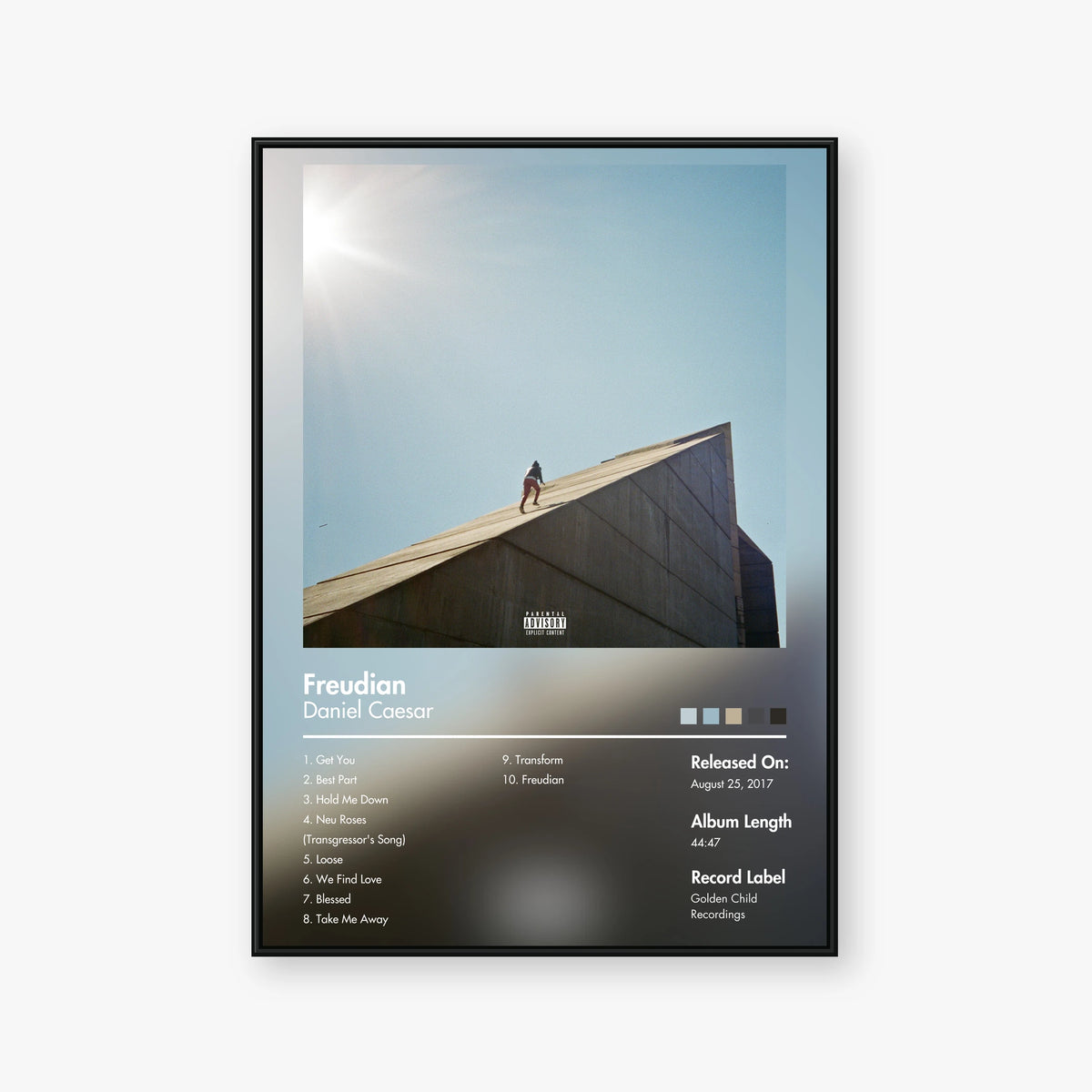 Daniel Caesar — Freudian Album Poster — Blur frame mockup
