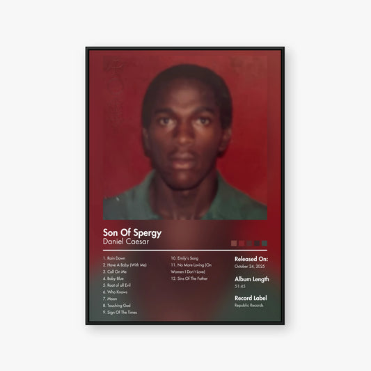 Daniel Caesar — Son of Spergy Album Poster — Blur frame mockup