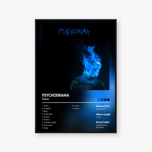 Dave — Psychodrama Album Poster — Blur frame mockup
