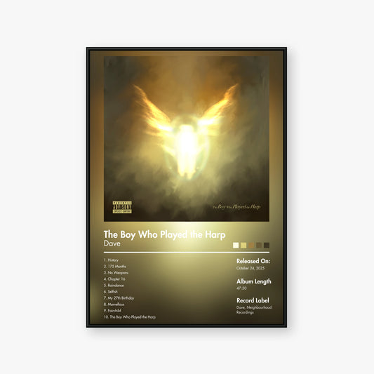 Dave — The Boy Who Played the Harp Album Poster — Blur frame mockup