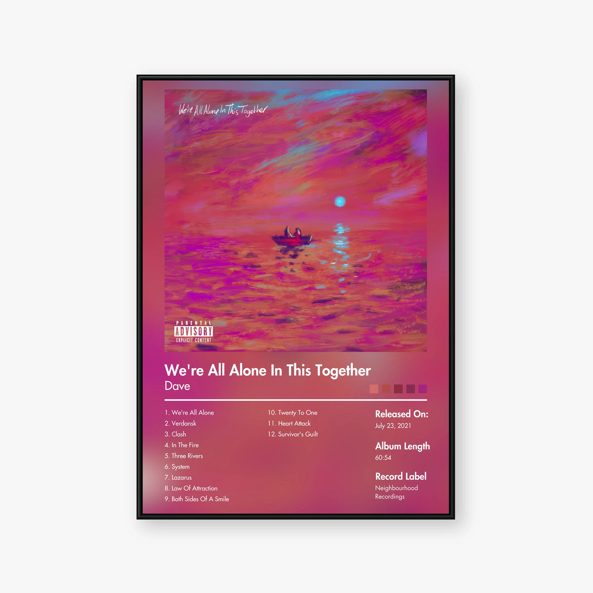 Dave — We’re All Alone in This Together Album Poster — Blur frame mockup