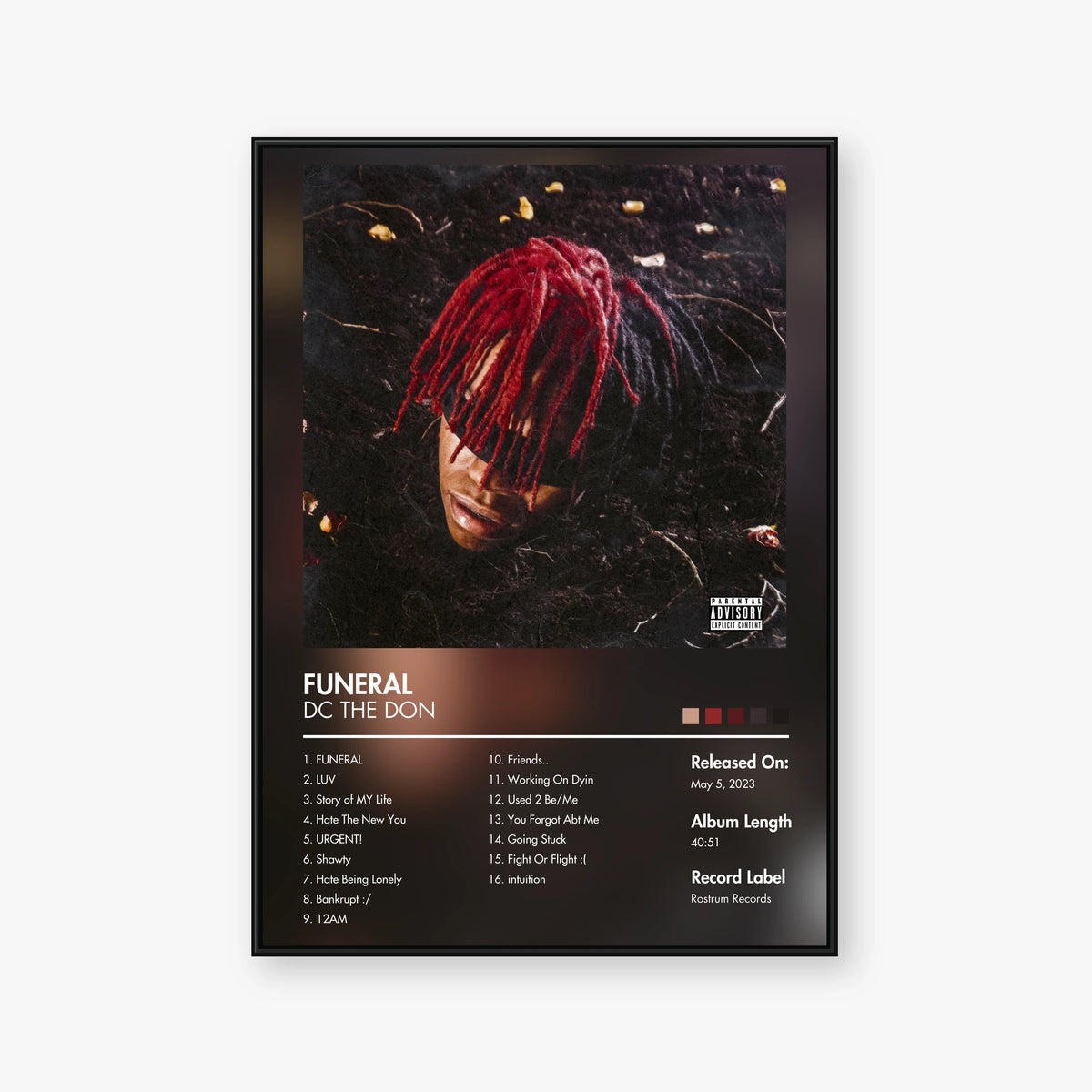 DC THE DON — FUNERAL Album Poster — Blur frame mockup