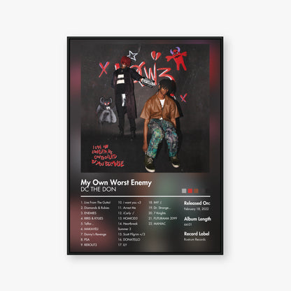 DC THE DON — My Own Worst Enemy Album Poster — Blur frame mockup