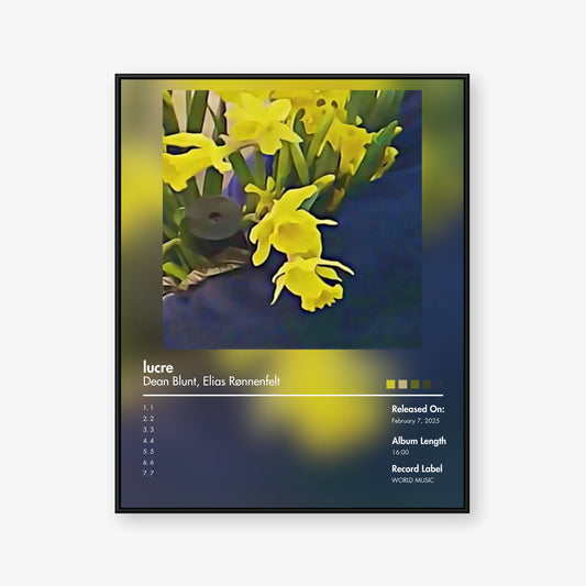 Dean Blunt — Lucre Album Poster — Blur frame mockup