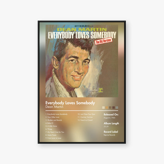 Dean Martin — Everybody Loves Somebody Album Poster — Blur frame mockup