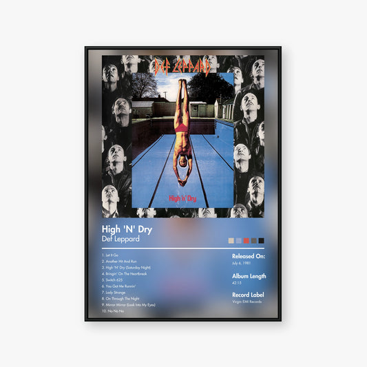 Def Leppard — High ’n’ Dry Album Poster — Blur frame mockup