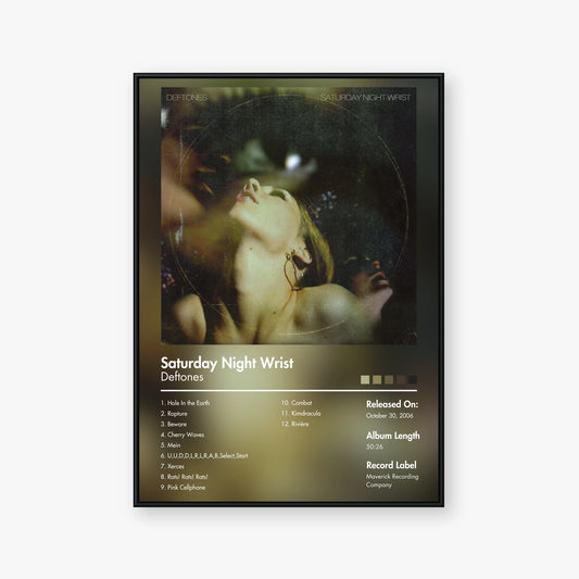 Deftones — Saturday Night Wrist Album Poster — Blur frame mockup