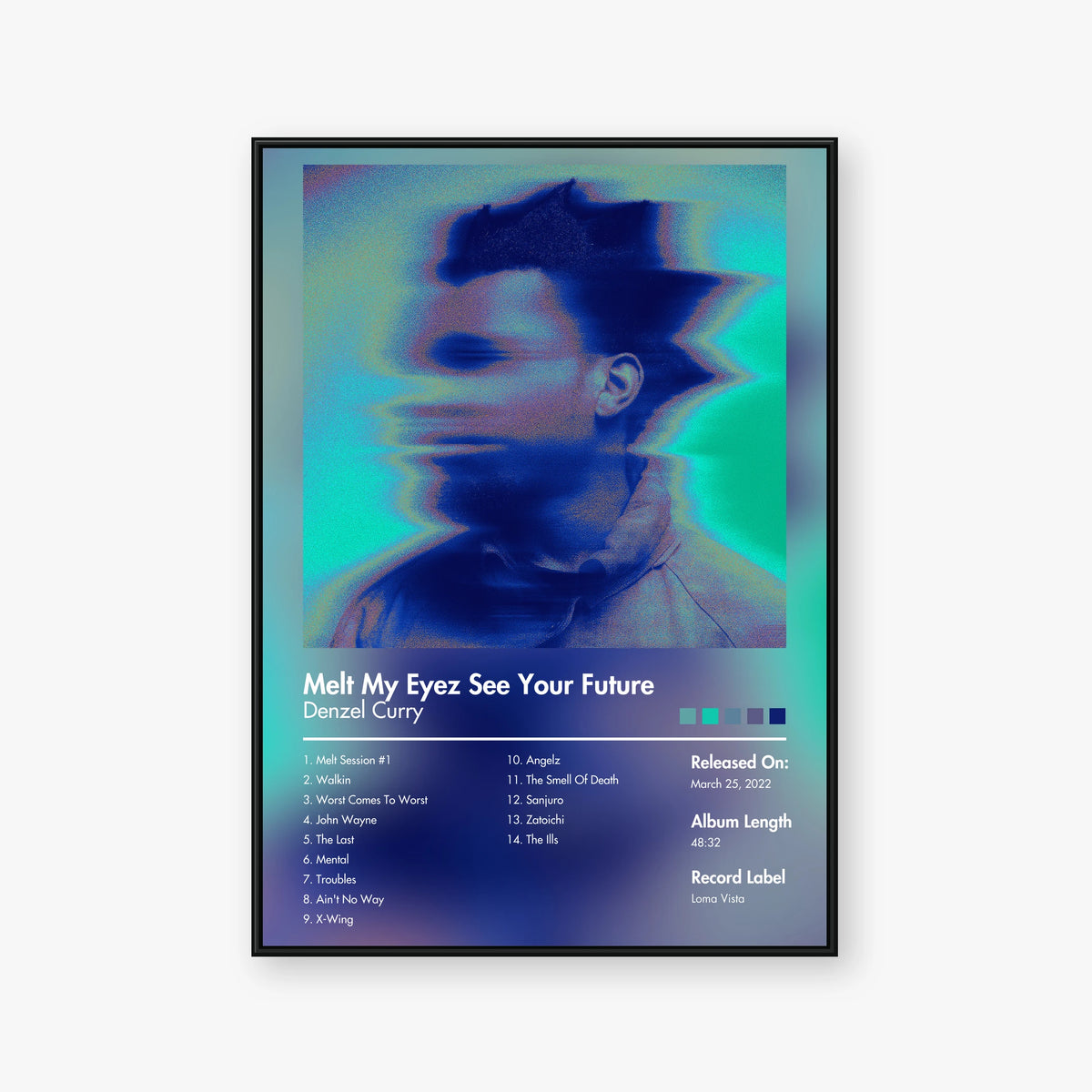 Denzel Curry — Melt My Eyez See Your Future Album Poster — Blur frame mockup