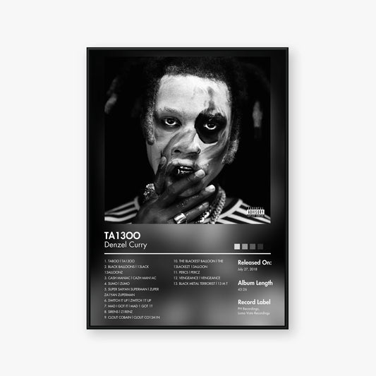 Denzel Curry — TA13OO Album Poster — Blur frame mockup