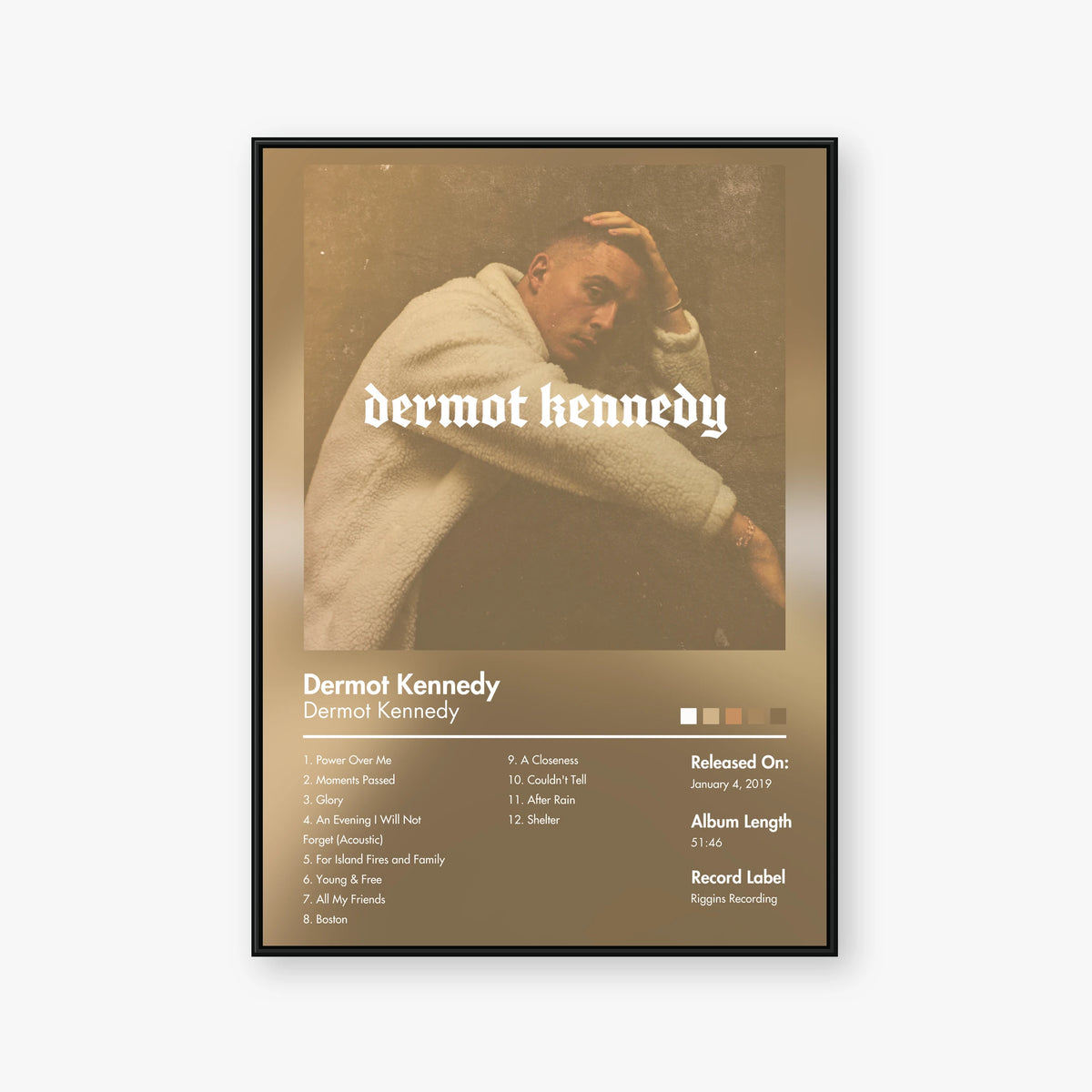 Dermot Kennedy — Dermot Kennedy Album Poster — Blur frame mockup