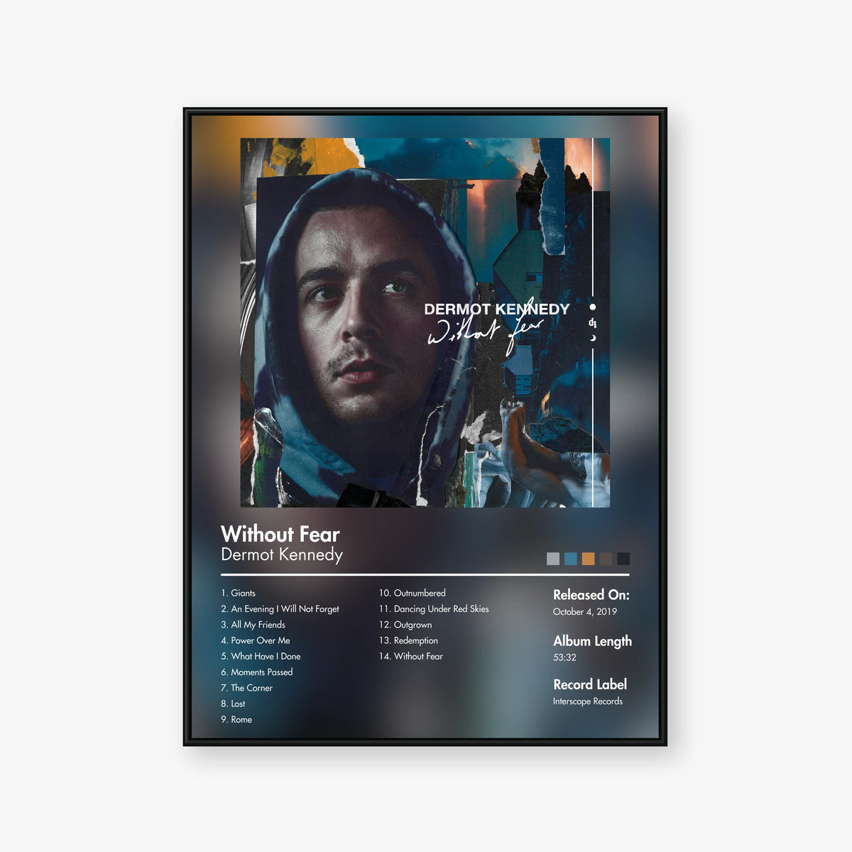 Dermot Kennedy — Without Fear Album Poster — Blur frame mockup