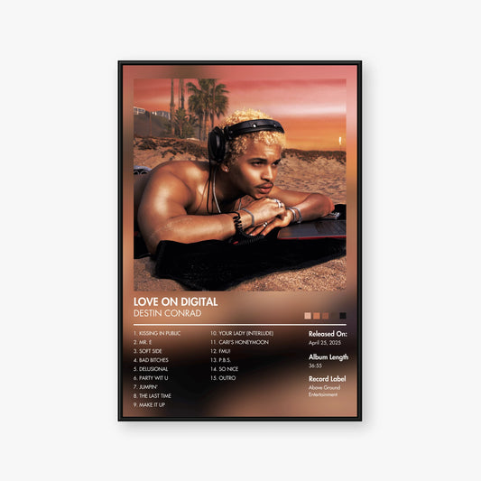 Destin Conrad — LOVE ON DIGITAL Album Poster — Blur frame mockup