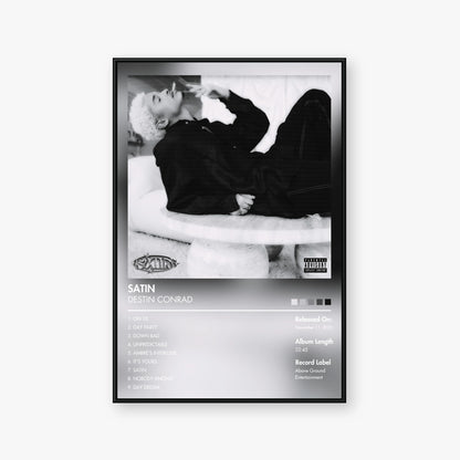 Destin Conrad — SATIN Album Poster — Blur frame mockup