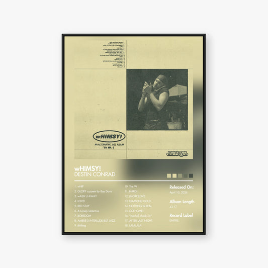 Destin Conrad — wHIMSY Album Poster — Blur frame mockup