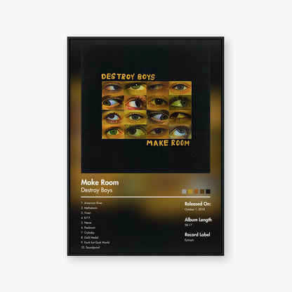 Destroy Boys — Make Room Album Poster — Blur frame mockup