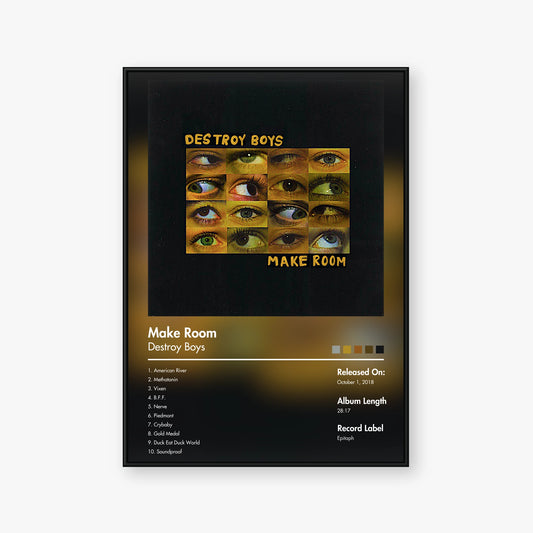 Destroy Boys — Make Room Album Poster — Blur frame mockup